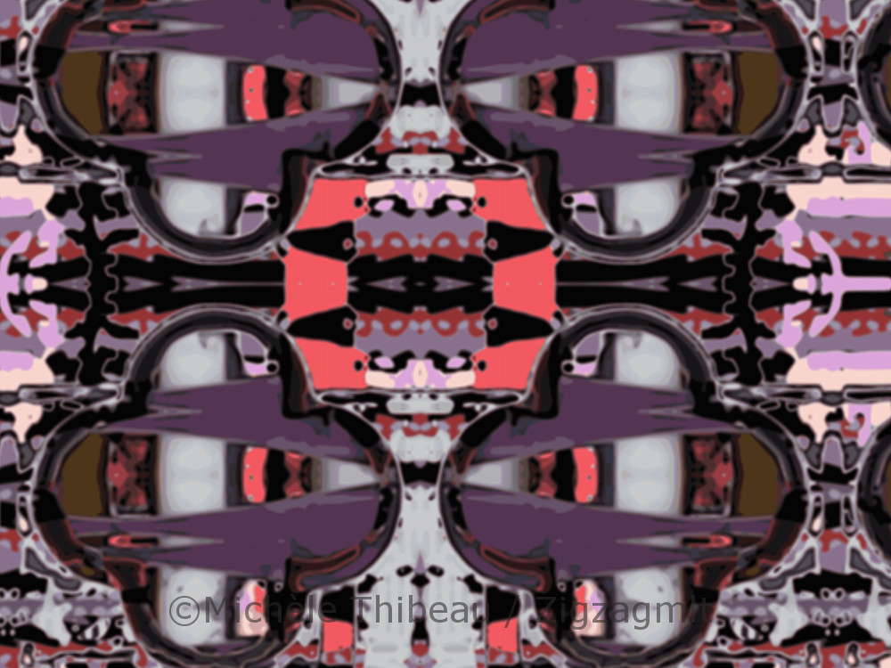 Parlipillar 1 Pink Exploring painting designs with colours outside of one's comfort zone can lead to intriguing and industrial shapes.