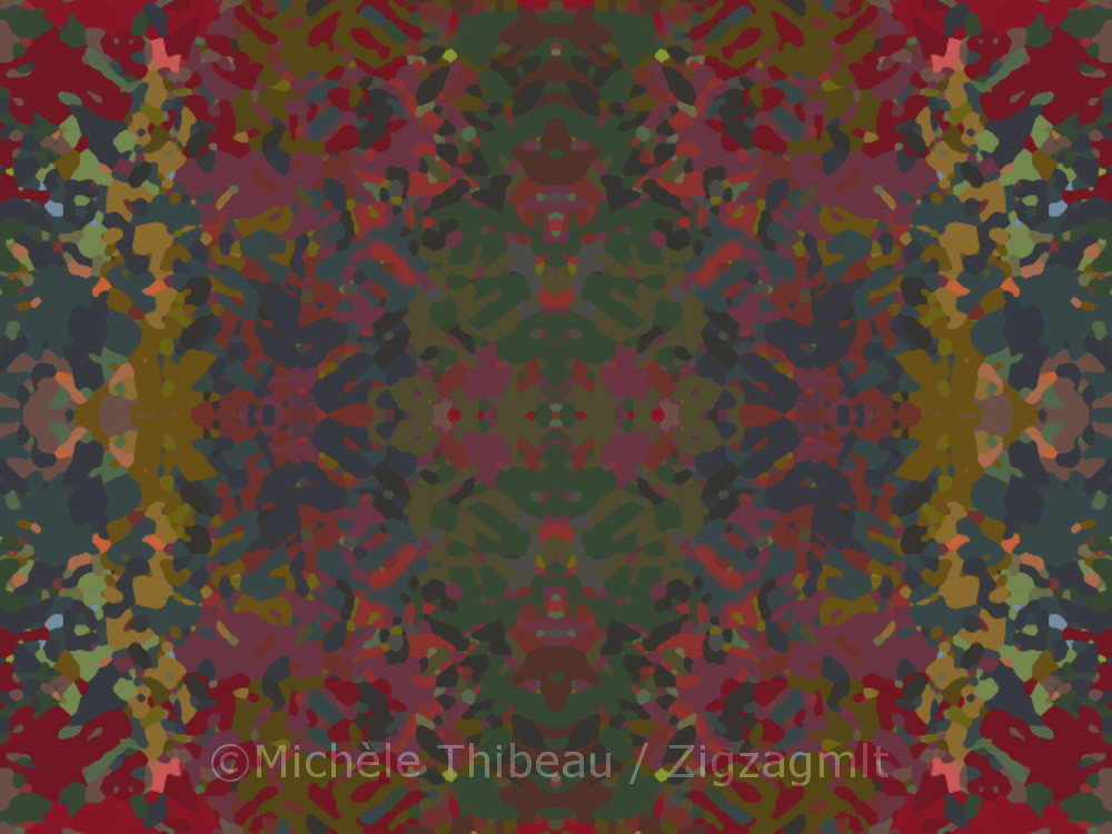 Here the original crop was vectorized and its layers were deconstructed and reconstructed to produce this pattern.