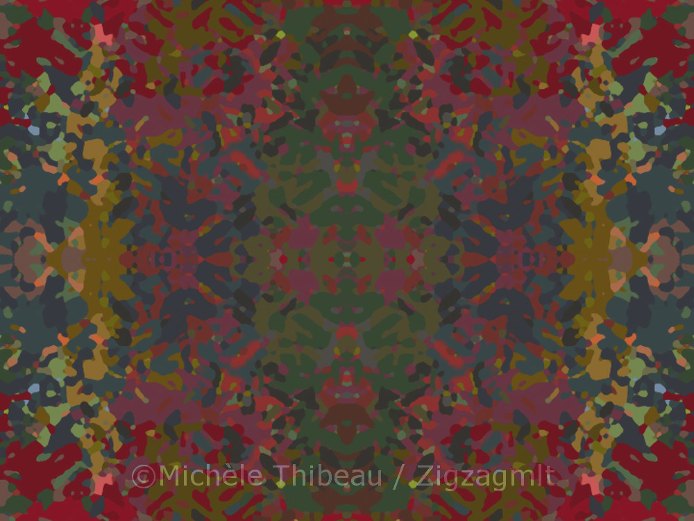 Colourful Plant Deconstructed Here the original crop was vectorized and its layers were deconstructed and reconstructed to produce this pattern.