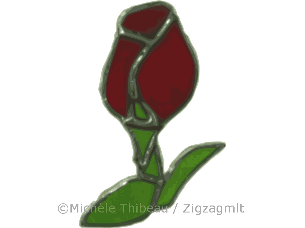 D's Rose Stained Glass My sister's stained glass work is a source of inspiration. This rose called out to me to come and play. And so I did!