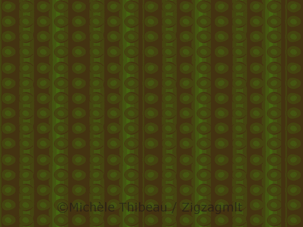 Kiwi 3 Petits Pois This is one of the coordinating patterns in the Fall for Kiwi Collection, 2015. Design inspired by a photo of a kiwi.