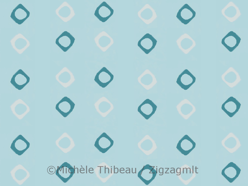 Diamond White+Blue The same muted sky-blur background. Two-tone, white and blue diamond-shaped painted polka dots.