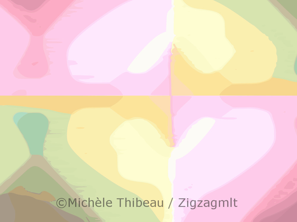 Abstract Bottle Pastel Pink + Yellow2 The same design a little closer up. Shapes and shadows galore here. Spot the diamonds.