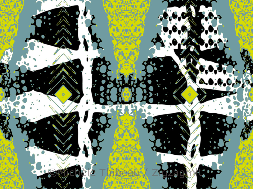 Purple Zipper Arrow Turquoise-Lime Splotches and splatters define this bold print, complete with arrows and diamonds and delicately shaped patterns.