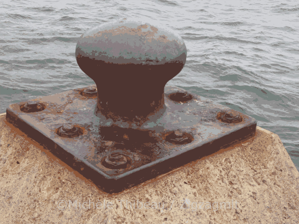 This rusty beauty was sitting on the old wharf at Percé in Gaspé, with its oranges and browns, and worn metal.